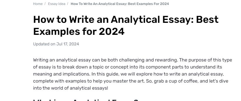 What Is the Best Way to deal with Composing an Analytical Essay?